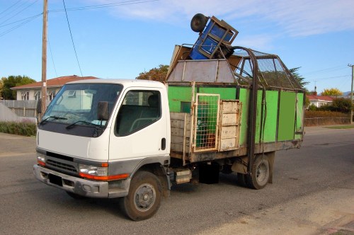 Electric van at a local transfer station in East London