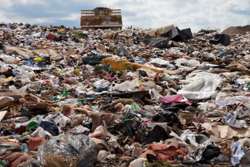 Professional waste management team at work